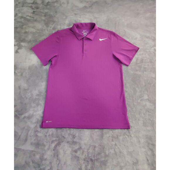 Nike Polo Shirt Mens Sz S Purple Dri Fit Short Sleeve Moisture Wicking Golf C23 - Picture 1 of 9